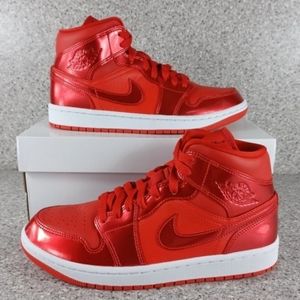 Women's Nike Air Jordan 1 Mid SE University Red Pomegranate Sneakers Shoes